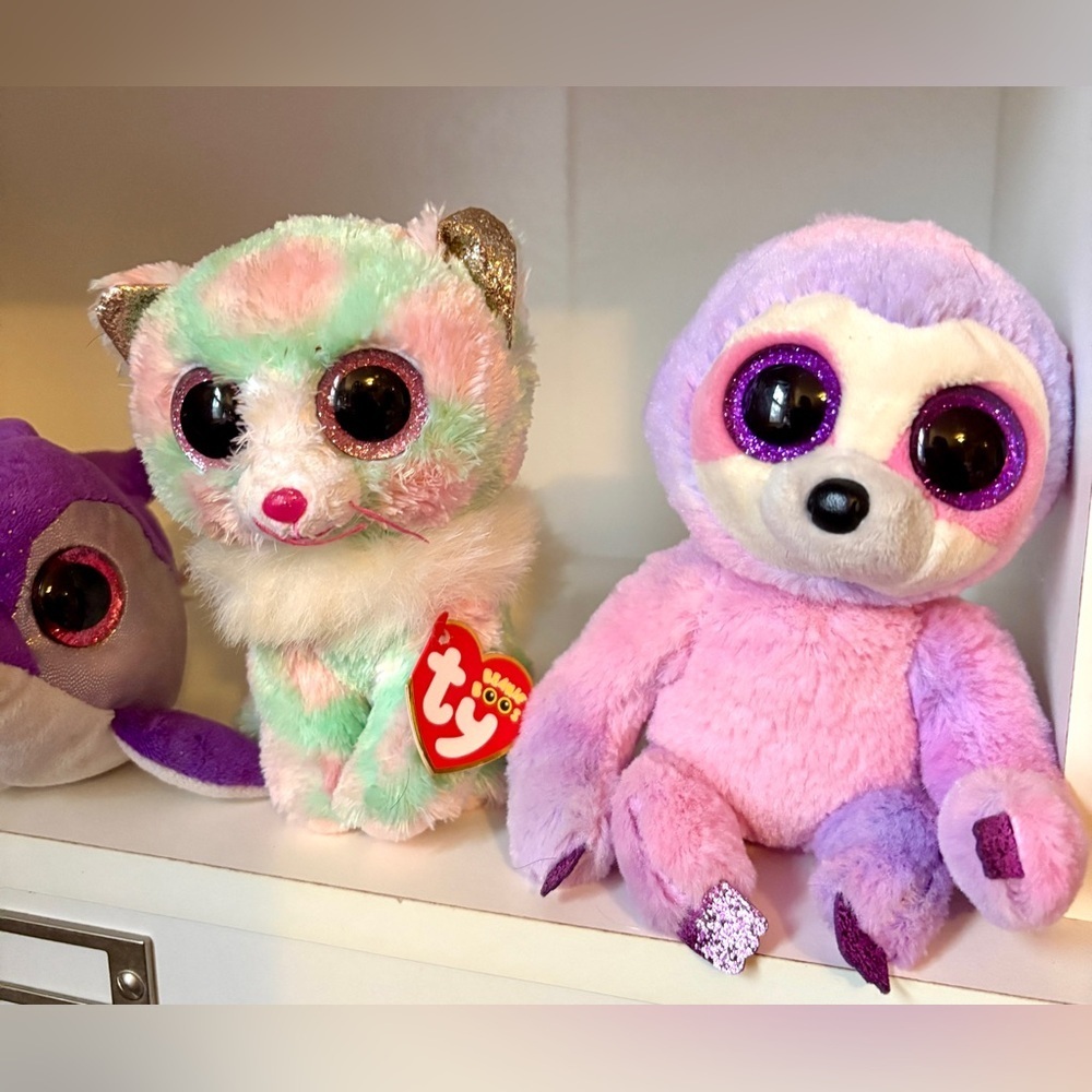 TY Beanie Boo lot of 5–Karli koala, Dreamy sloth, Opal cat, Flips dolphin plush - Picture 4 of 16